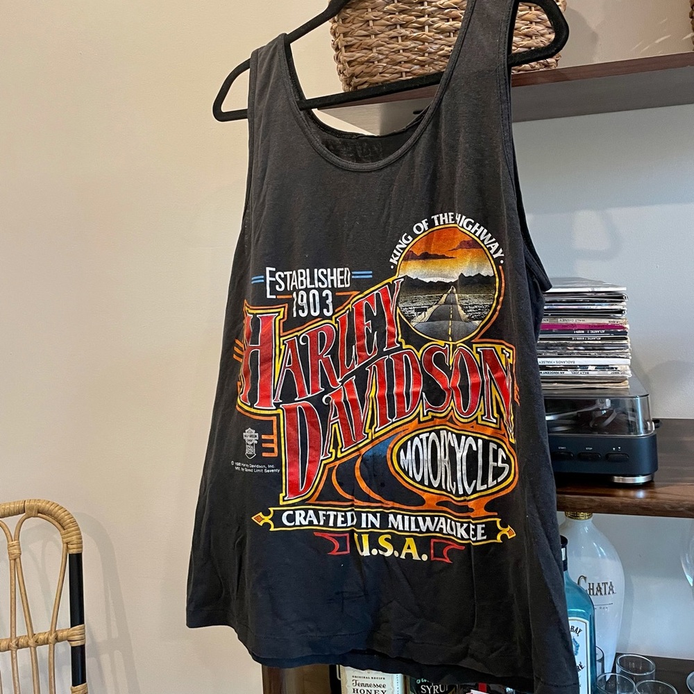 *SOLD on depop* Harley Davidson Tank Top